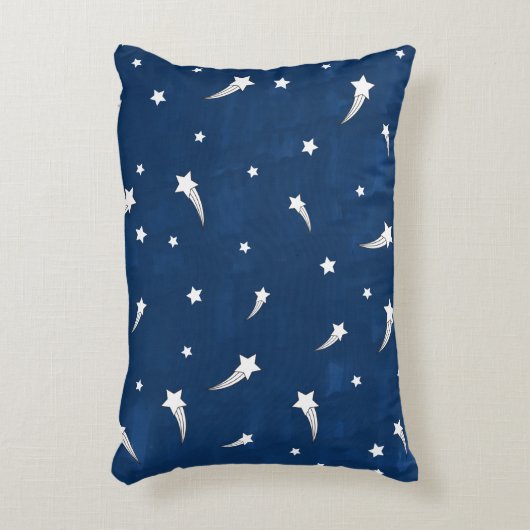 Shooistars Navy Blue Waterverf Accent Kussen (Voorkant(Verticaal))
