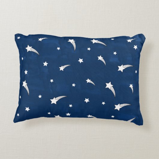 Shooistars Navy Blue Waterverf Accent Kussen (Achterkant)