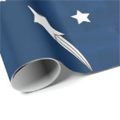 Shooistars Navy Blue Waterverf Cadeaupapier (Rol Hoek)