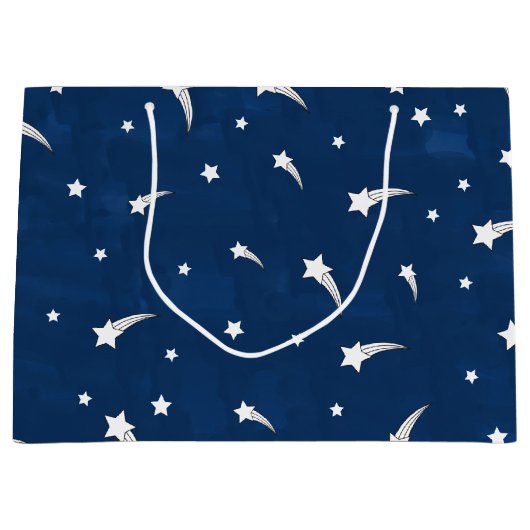 Shooistars Navy Blue Waterverf Groot Cadeauzakje (Voorkant)