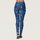 Shooistars Navy Blue Waterverf Leggings (Achterkant)