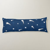 Shooistars Navy Blue Waterverf Lichaamskussen (Achterkant)