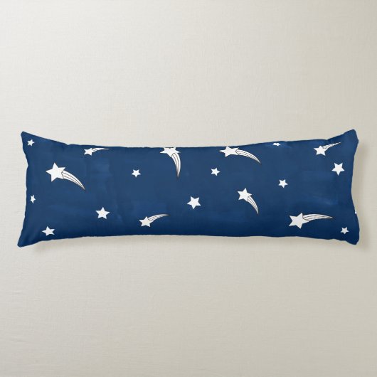 Shooistars Navy Blue Waterverf Lichaamskussen (Voorkant)