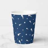 Shooistars Navy Blue Waterverf Papieren Bekers (Links)