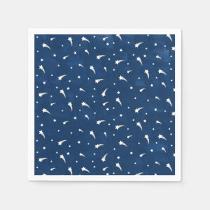 Shooistars Navy Blue Waterverf Servet