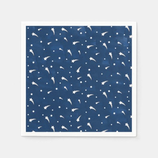Shooistars Navy Blue Waterverf Servet (Voorkant)