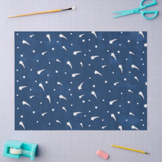 Shooistars Navy Blue Waterverf Tissuepapier (Craft)