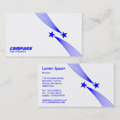 Shooistars v2 - Blauw op wit Visitekaartje (Voorkant / Achterkant)