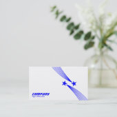 Shooistars v2 - Blauw op wit Visitekaartje (Staand voorkant)