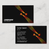 Shooistars v2 - Geel en Rood op zwart v2 Visitekaartje (Voorkant / Achterkant)