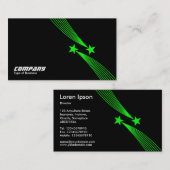 Shooistars v2 - Groen op zwart Visitekaartje (Voorkant / Achterkant)