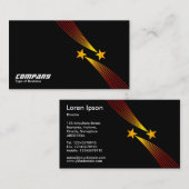 Shooistars v2 - Toned Yellow and Red on Black Visitekaartje (Voorkant / Achterkant)