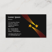 Shooistars v2 - Toned Yellow and Red on Black Visitekaartje (Achterkant)