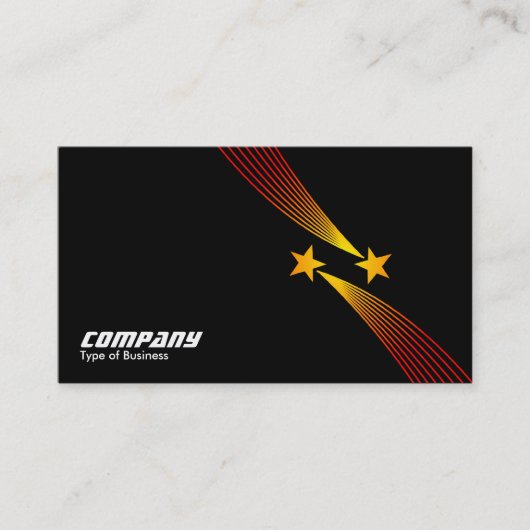 Shooistars v2 - Toned Yellow and Red on Black Visitekaartje (Voorkant)