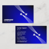 Shooistars v2 - White op Spotlit Blue Visitekaartje (Voorkant / Achterkant)