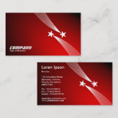 Shooistars v2 - White op Spotlit Red Visitekaartje (Voorkant / Achterkant)