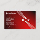 Shooistars v2 - White op Spotlit Red Visitekaartje (Achterkant)