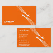 Shooistars v2 - Wit op Sinaasappel Visitekaartje (Voorkant / Achterkant)