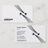 Shooistars v2 - Zwart op wit Visitekaartje (Voorkant / Achterkant)