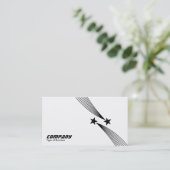 Shooistars v2 - Zwart op wit Visitekaartje (Staand voorkant)