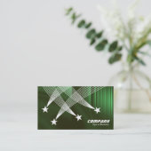 Shooistars - White on Green Texture Visitekaartje (Staand voorkant)