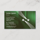 Shooistars - White on Green Texture Visitekaartje (Achterkant)