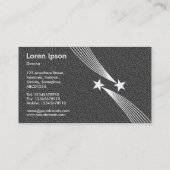 Shooistars - Wit op grijze textuur Visitekaartje (Achterkant)