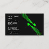 Shooistreren - Groen op zwart Visitekaartje (Achterkant)