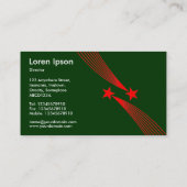 Shooistreren - Rood op Donkergroen Visitekaartje (Achterkant)