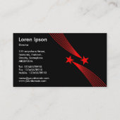 Shooistreren - Rood op zwart Visitekaartje (Achterkant)