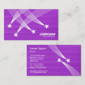 Shooistreren - Wit op geborsteld Paars Visitekaartje (Voorkant / Achterkant)