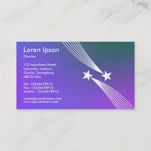 Shooistreren - Zachte gradiënt Visitekaartje (Achterkant)