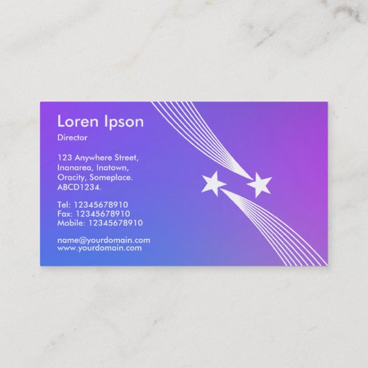 Shooistreren - Zachte gradiënt Visitekaartje (Achterkant)