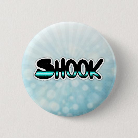 Shook Blauwgroen en Black Slang Button (Voorkant)