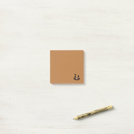 Shooky lichtbruin post-it® notes (Op bureau)