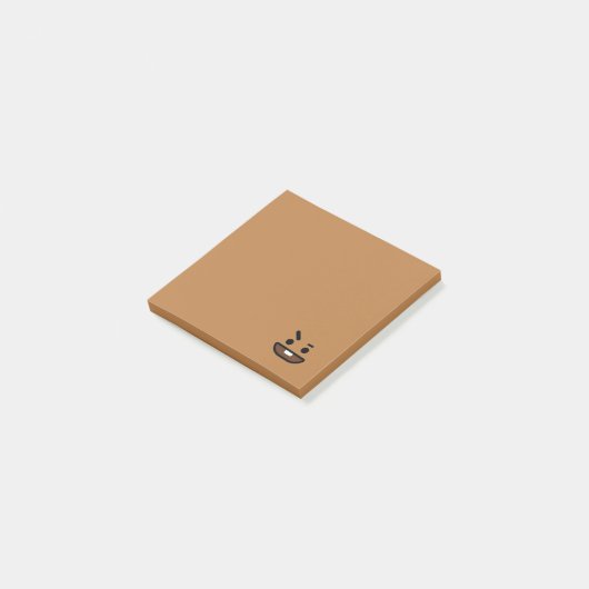 Shooky lichtbruin post-it® notes (Schuin)