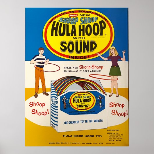 Shoop Shoop Hula Hoop  Hoesje ad Poster (Voorkant)