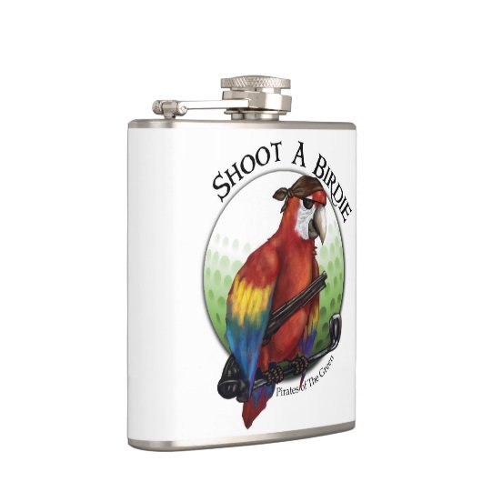 Shoot A Birdie Golf Ball Flask Heupfles (Rechts)