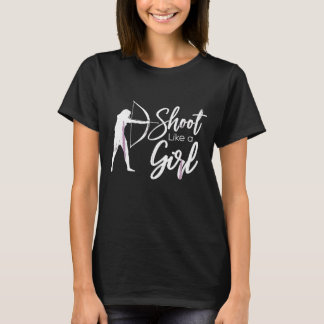 Shoot als een meisje aartsvrouw Archer Bowhunting T-shirt