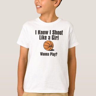 Shoot als een meisje - Basketball T-shirt