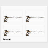 Shoot als een meisje rechthoekige sticker (Vel)