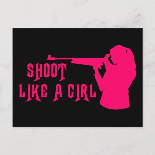 Shoot als een meisje roze briefkaart (Voorkant)