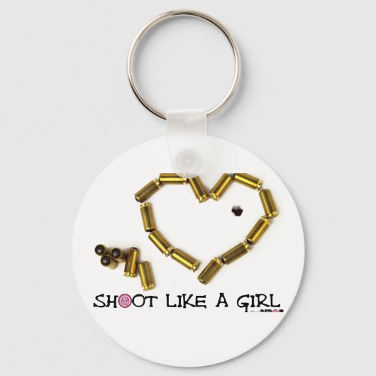 Shoot als een meisje sleutelhanger (Voorkant)