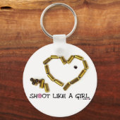 Shoot als een meisje sleutelhanger (Voorkant)