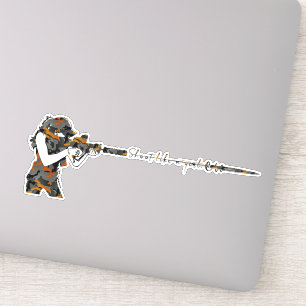 Shoot als een meisje sticker