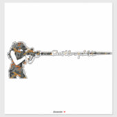 Shoot als een meisje sticker (Vel)