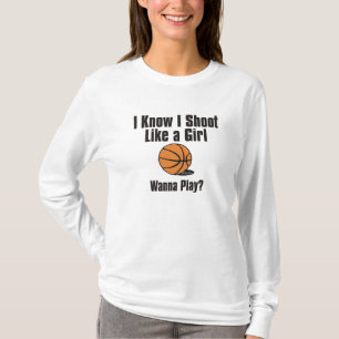 Shoot als een meisje t-shirt