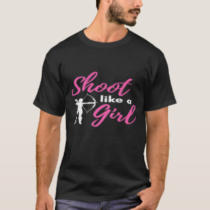 Shoot als een meisjesaartskunst Grafische meisjes T-shirt