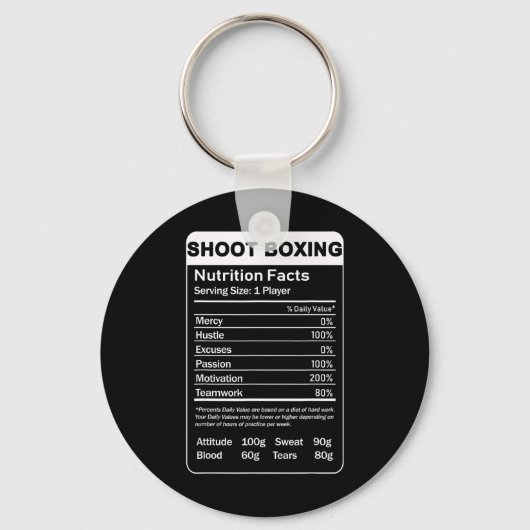 Shoot Boxing Nutrition Feiten Sleutelhanger (Voorkant)