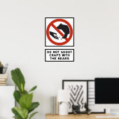 Shoot Craps niet met het Teken van de Highway van  Poster (Thuiskantoor)